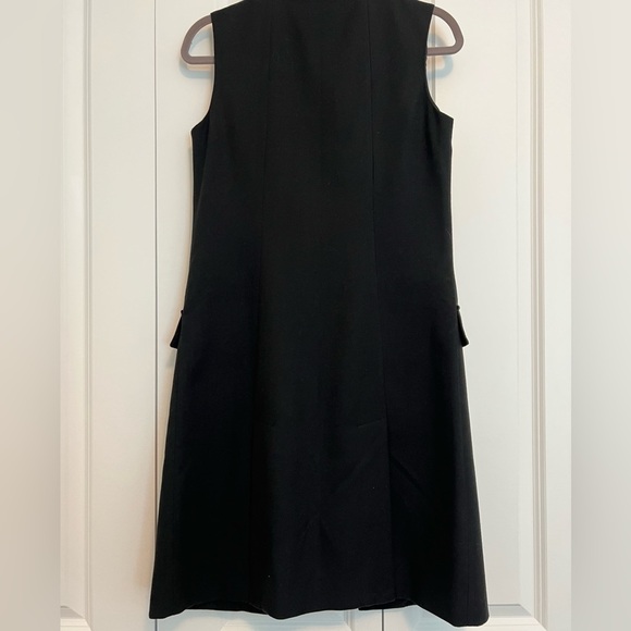 Merona Black sleeveless long jacket with pockets - Picture 2 of 6